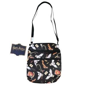 Harry Potter Passport Travel Themed Black Crossbody Bag